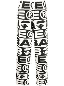 A BATHING APE® pantalon de jogging en coton biologique à logo imprimé - Noir