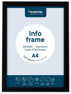 Europel zelfklevend kader ft A4, zwart, pak van 2 stuks