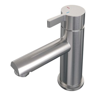 Brauer Brushed - Edition Wastafelmengkraan opbouw - laag - model E PVD - geborsteld RVS 5-NG-001-HD1
