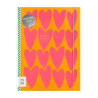 Pepa Lani Bullet Journal PRO Flower Pink Orange Fancy Hearts