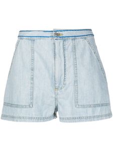 Marni short en jean à logo brodé - Bleu