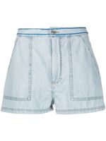 Marni short en jean à logo brodé - Bleu