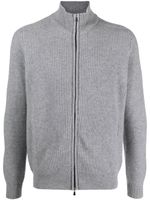 Barba pull zippé en cachemire - Gris