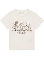 Dolce & Gabbana Kids t-shirt à logo imprimé - Tons neutres