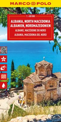Wegenkaart - landkaart Albanië - North Macedonia - Kosovo | Marco Polo