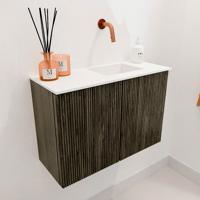 Toiletmeubel Mondiaz Joya | 60 cm | Meubelkleur Shadow | Faye wastafel Talc Rechts | Zonder kraangat(en) Toiletmeubel Mondiaz Joya | 60 cm | Meubelkleur Shadow | Faye wastafel Talc Rechts | Zonder kraangat(en)