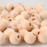 Creativ Company Houten kraal, d 10 mm, gatgrootte 2,5 mm, 40 stuk/ 1 doos