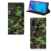 Huawei P30 Lite New Edition | Hoesje met Magneet | Army Dark