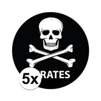 5x kinder stickers Pirates   - - thumbnail