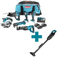 Makita DLX6038T Accu Combiset 6-delig 18V 5.0Ah in Trolley Tas Makita DLX6038T Accu Combiset 6-delig 18V 5.0Ah in Trolley Tas