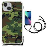 iPhone 14 Plus Doorzichtige Silicone Hoesje Army Dark