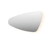 Spiegel Organisch INK SP23 80x50 cm Met Verlichting en Spiegelverwarming Links Mat Wit
