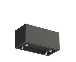 Polyester plantenbak CARREZ met wielen 100x50x50cm.