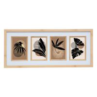 Atmosphera Collage fotolijst voor 4x foto - voor 10 x 15 cm fotos - MDF hout - lichtbruin - 55 x 24 cm   -