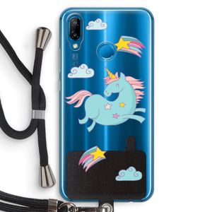 Vliegende eenhoorn: Huawei P20 Lite Transparant Hoesje met koord