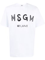 MSGM t-shirt à logo imprimé - Blanc