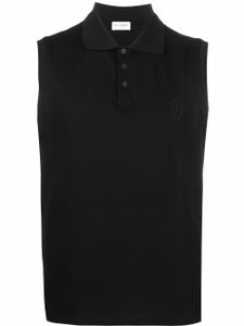 Saint Laurent polo à logo brodé - Noir