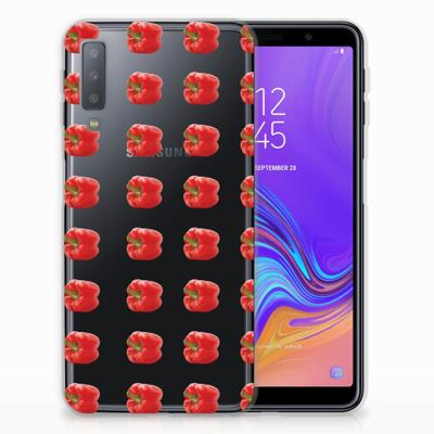Samsung Galaxy A7 (2018) | Siliconen Case | Paprika Red