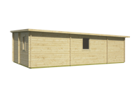 Blokhut - Tuinhuis Las Palmas | 44 mm | honinggeel geïmpregneerd