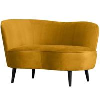 WOOOD Sara Loungefauteuil Links - Velvet - Oker - 71x112x81 - thumbnail