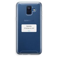 Reminder: Samsung Galaxy A6 (2018) Transparant Hoesje
