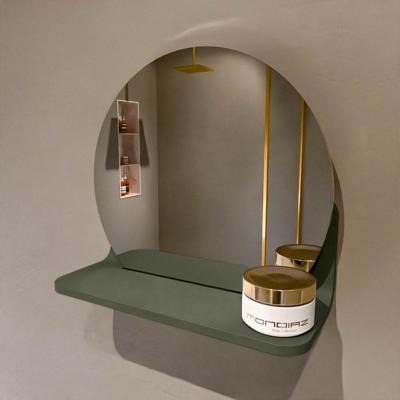 MONDIAZ SPOT spiegel rond 30cm met Spiegelplanchet kleur Army.