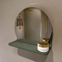 MONDIAZ SPOT spiegel rond 30cm met Spiegelplanchet kleur Army.