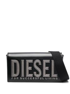 Diesel sac porté épaule Biscotto M en cuir - Noir