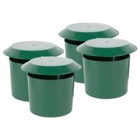 Slakkenval - 4x - onzichtbaar - groen - kunststof - slakkenvallen tuin