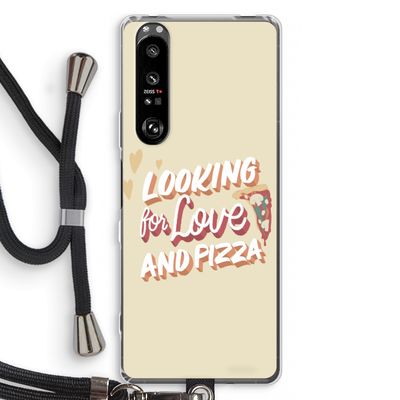Pizza is the answer: Sony Xperia 1 III Transparant Hoesje met koord