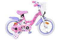 Disney minnie kinderfiets - meisjes - 14 inch - roze - twee handremmen