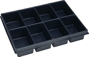 L-BOXX Verdeler voor kleine delen | B349xD265xH63 m polystyreen | met 8 bakken | zwart | 1 stuk - 1000010132 1000010132