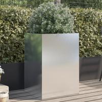 VidaXL Plantenbak 52x48x75 cm roestvrij staal zilverkleurig
