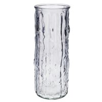 Bloemenvaas - lavendel- transparant glas - D10 x H25 cm