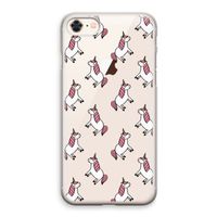 Eenhoorns overal: iPhone 8 Transparant Hoesje