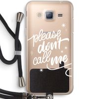 Don't call: Samsung Galaxy J3 (2016) Transparant Hoesje met koord
