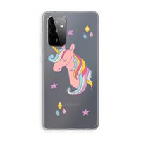 Roze eenhoorn: Samsung Galaxy A72 Transparant Hoesje