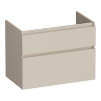 Brauer Delight - Onderkast - 80 cm - met 2 Softclose Lades Greeploos en 1 Sifon Uitsparing - Mat Beige