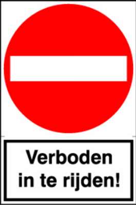 Verboden in te rijden