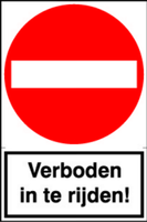 Verboden in te rijden