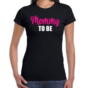 Mommy to be t-shirt zwart voor dames - Cadeau aanstaande moeder/ zwanger