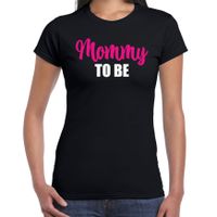 Mommy to be t-shirt zwart voor dames - Cadeau aanstaande moeder/ zwanger