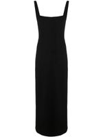 Helmut Lang robe longue à encolure cœur - Noir