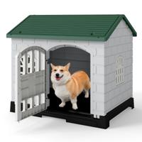 Buiten Hondenhok met Deur & 3 Ramen & Uitneembare Bodem & Hondenhuis Hondenkooi Groen Buiten Hondenhok met Deur & 3 Ramen & Uitneembare Bodem & Hondenhuis Hondenkooi Groen