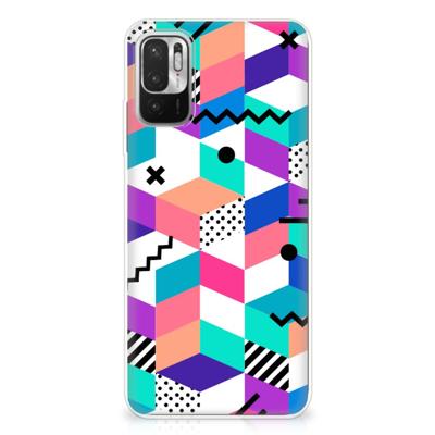 Xiaomi Redmi Note 10/10T 5G | Poco M3 Pro | TPU Hoesje | Blokken Kleurrijk