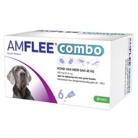 Amflee Combo Spot-On 402 mg hond XL 40+ kg 3 pipetten Amflee Combo Spot-On 402 mg hond XL 40+ kg 3 pipetten