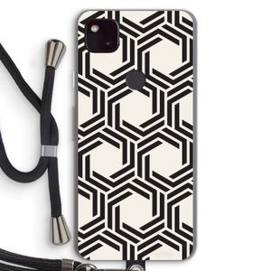 Geometrisch patroon: Pixel 4a 5G Transparant Hoesje met koord