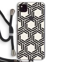 Geometrisch patroon: Pixel 4a 5G Transparant Hoesje met koord