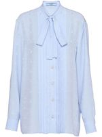 Prada blouse en jacquard - Bleu - thumbnail