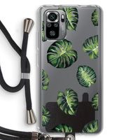 Tropische bladeren: Xiaomi Redmi Note 10S Transparant Hoesje met koord